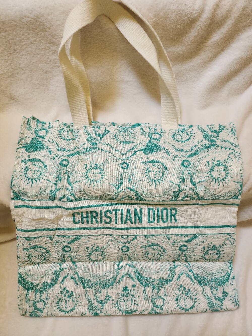Christian Dior Dioriviera Canvas Tote Bag Green Celestial Sun VIP Gift